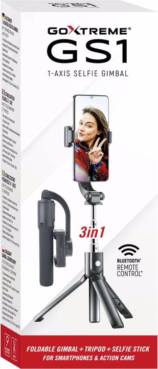 Produktbild Easypix GoXtreme GS1 1-AXIS Selfie Gimbal für Smartphone (Smartphone, Actionkamera, 0.30 kg)