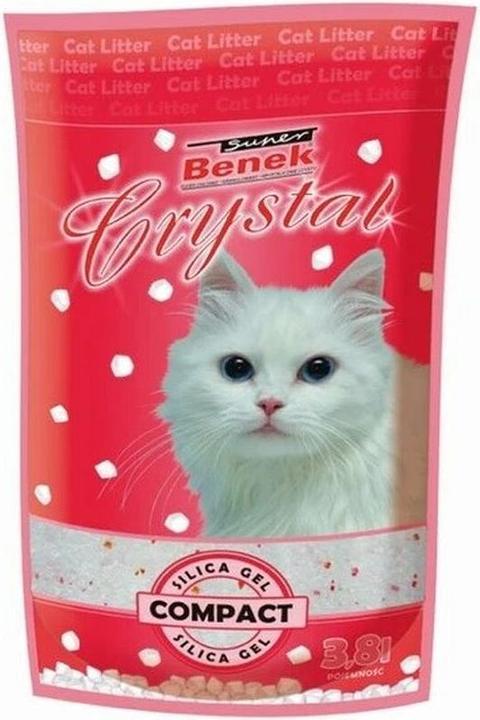 Super Benek Litière pour chat Crystal Natural 3,8 l (Non poussiéreux, Ne s'agglomère pas, 0.10 kg)