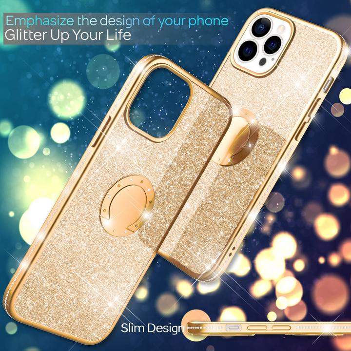 Produktbild Nalia Ring Glitzer Silikon Hülle (Apple iPhone 13 Pro)