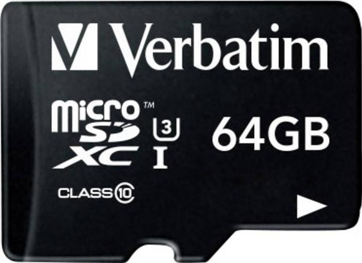 Verbatim Pro (64 GB, microSDXC, U3, UHS-I)