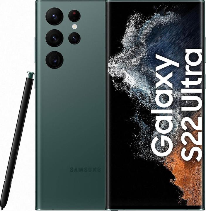 Re!commerce Galaxy S22 Ultra 5G (256 GB, Green, Grün, 6.80", 108 Mpx, Dual SIM, A / Wie neu)