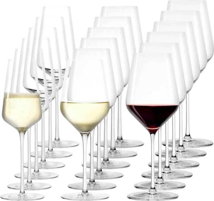 Stölzle Starlight Wein- und Champagnergläser (51 cl, 18 Gläser, Rotweingläser, Weissweingläser, Sektgläser)