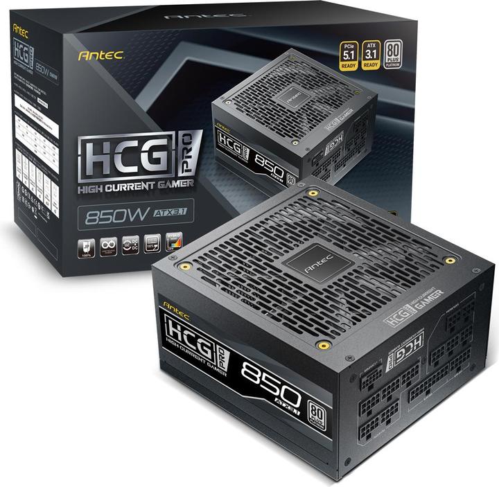 Antec Alimentatore HCG 850 PRO P EC ATX3.1 Modular 80+ Platinum al dettaglio (850 W)