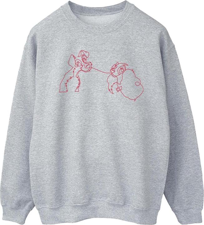 Disney Lady And The Tramp Spaghetti Outline Sweatshirt (XXL)