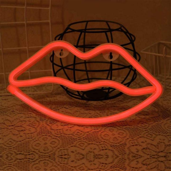 Produktbild Forever Light Neon LED Licht LIPS rot Fledermaus + USB FLNEO8 (2 cm)