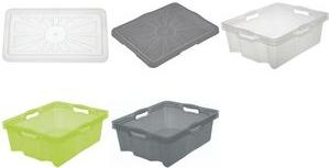 Actual product image keeeper Storage box "franz", 16 litres, crystal-grey (16 l)