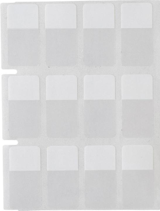 Actual product image Brady THT-80-427-5, self-laminating vinyl, white/transparent, 12.70 x 9.53(19.05) mm, permanent