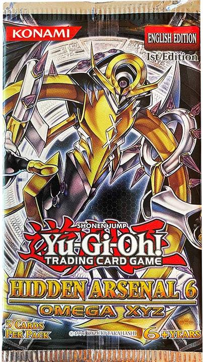Actual product image Yu-Gi-Oh Hidden Arsenal 6 Omega XYZ Booster - 1st Edition -! (English, Booster Pack)