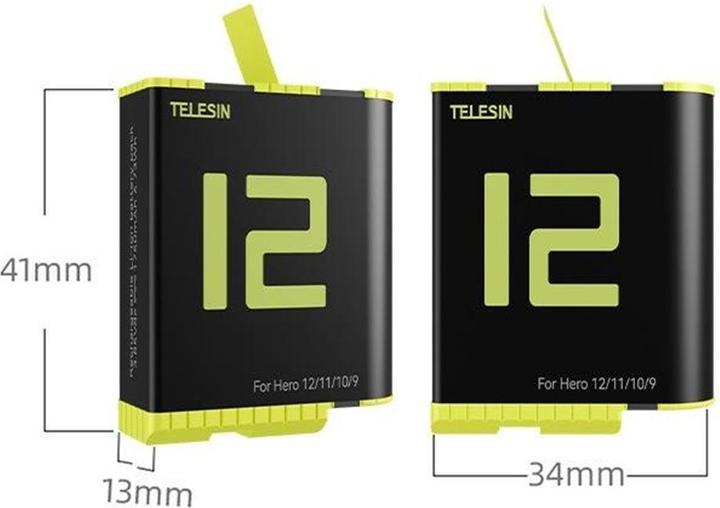 Actual product image Telesin GP-BTR-901-B (GoPro Hero 9, GoPro Hero 10, GoPro Hero 11, GoPro Hero 12)