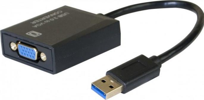 Produktbild Exertis Connect USB 3.0 Grafikkarten VGA Adapter Fügen Sie Ihrem Computer schnell eine Grafikkarte hinzu (VGA, 23 cm)