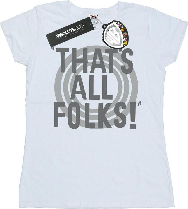 Looney Tunes That's All Folks Text TShirt (XL)