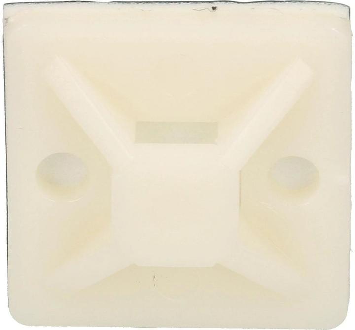 Actual product image Max Hauri Mounting base white 25 mm x 25 mm (Plastic cable ties, 25.25 mm, 10 pcs.)