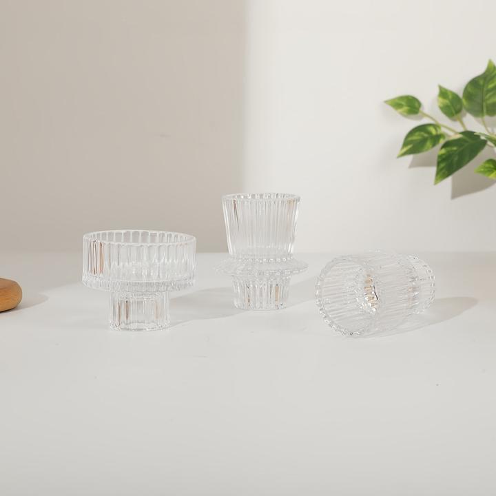 Produktbild Alopini 3pcs, Kerzenhalter, Glas-Kerzenhalter, Kerzenhalter für Tisch Centerpieces, Hochzeit Dekoration und