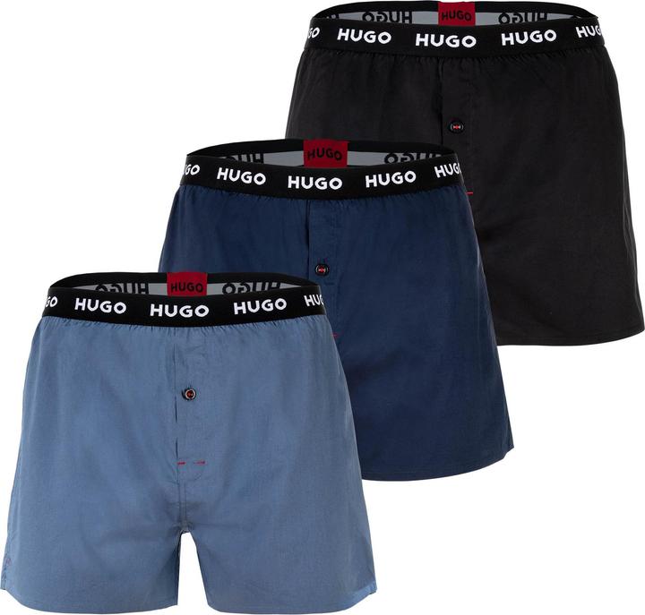 HUGO Woven Boxer Triplet (M, 3er Pack)