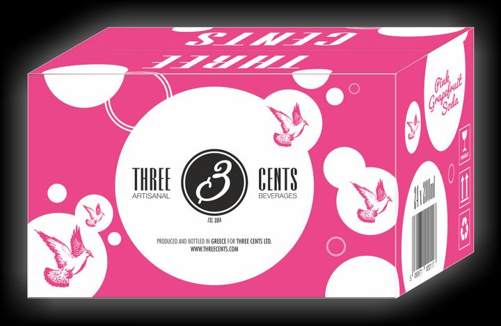 Actual product image Three Cents Pink grapefruit soda (24 x 20 cl)