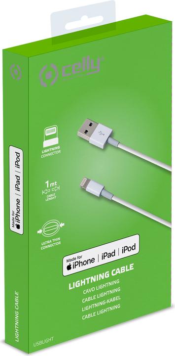 Actual product image Celly USB A - Lightning (1 m, USB 3.2 Gen 1, 12 W)