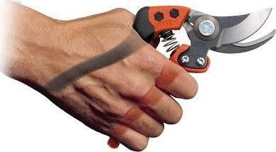 Actual product image Bahco ERGO medium-sized 20 mm bypass pruning shears with fixed handle with elastomer coating