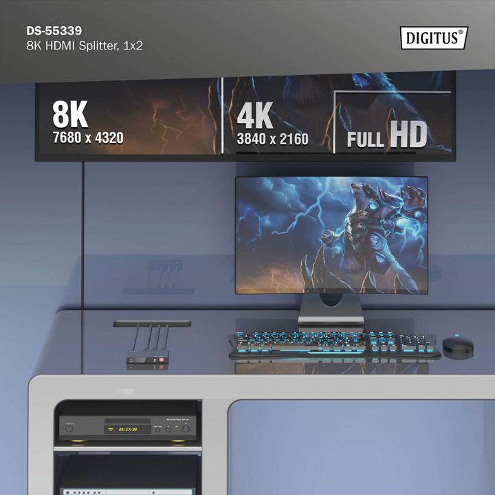 Produktbild Digitus 8K HDMI Splitter, 1x2