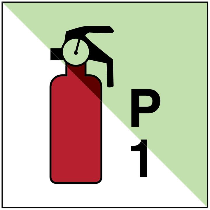 Actual product image Brady Portable fire extinguisher P1 - IMO (C)