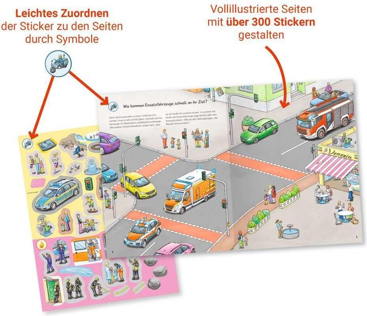 Image du produit Ravensburger Pourquoi? Pourquoi? Pourquoi? Livret d'autocollants : véhicules d'intervention