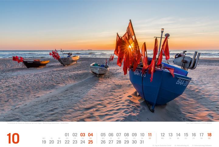 Produktbild Ostsee - von Flensburg bis nach Usedom - ReiseLust Kalender 2026 (45 x 33 cm, Harter Einband, Deutsch)