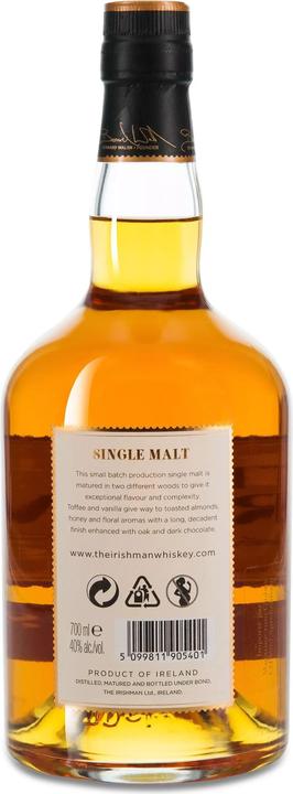 Actual product image Walsh Whiskey Distillery The Irishman Single Malt Irish Whiskey (Irish whiskey, 1 x 70 cl)