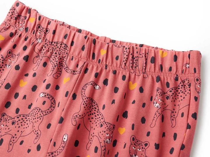 Produktbild VidaXL Kinderpyjama mit Langen Ärmeln Altrosa 128,Material: 95 (128)
