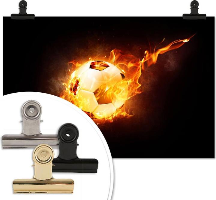 Produktbild Trenddeko Fussball in Flammen (45 x 30 cm)