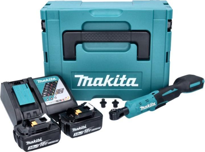 Actual product image Makita DWR 180 RFJ Cordless ratchet screwdriver 18 V 47.5 Nm 1/4" 3/8" + 2x rechargeable battery 3.0 Ah + (1/4", 3/8")