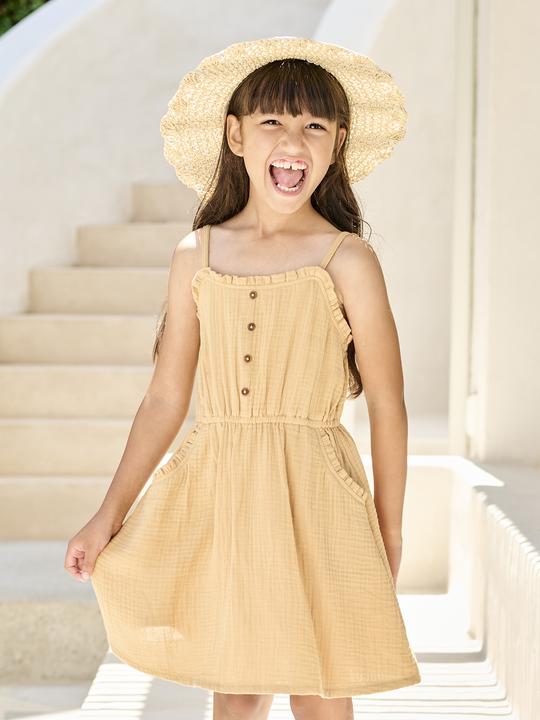Actual product image Vertbaudet Mädchen Trägerkleid aus Musselin (86)