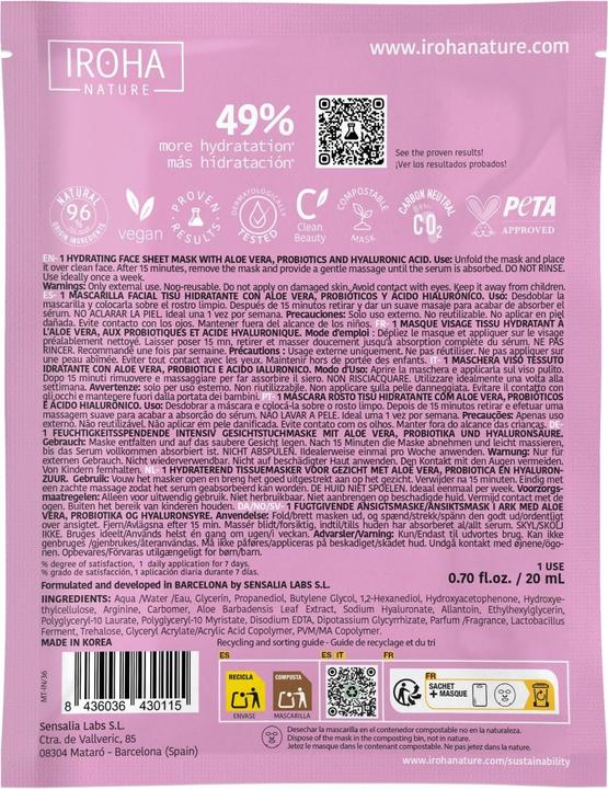 Produktbild Iroha Nature Tissue Face Mask (96 ml)