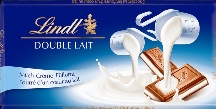 Actual product image Lindt Double Lait chocolate bar (100 g)