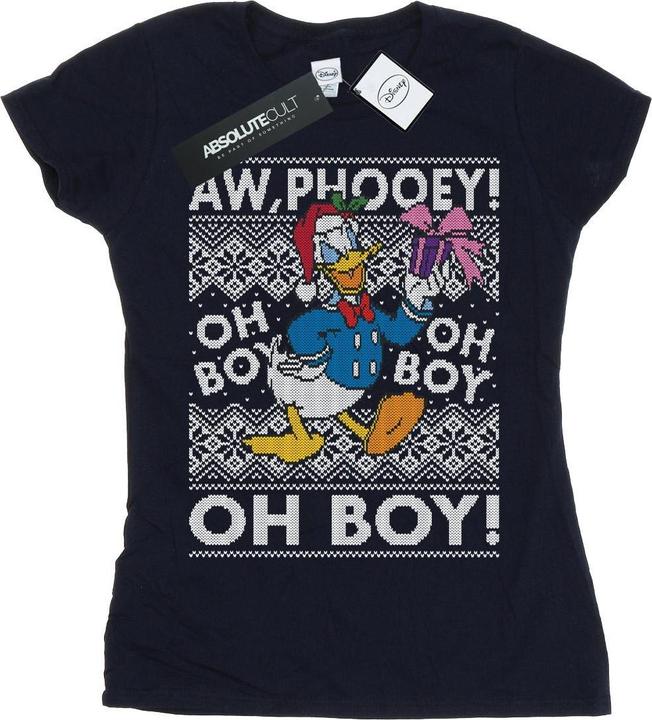Disney Donald Duck Christmas Fair Isle TShirt (L)