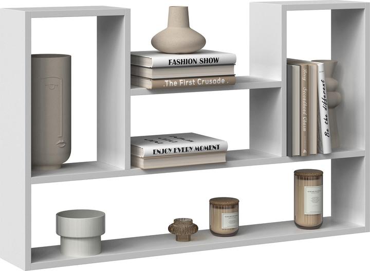 Actual product image Topeshop BILBAO 4P hanging shelf 100x16x60 cm white (100 x 16 x 60 cm)