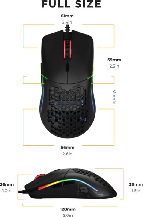 Actual product image Glorious PC Gaming Race Model O (Cable)