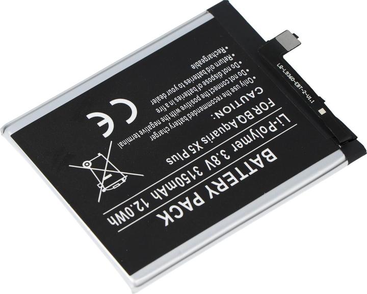 Actual product image AccuCell Akku BQ Aquaris X5 Plus, 3200