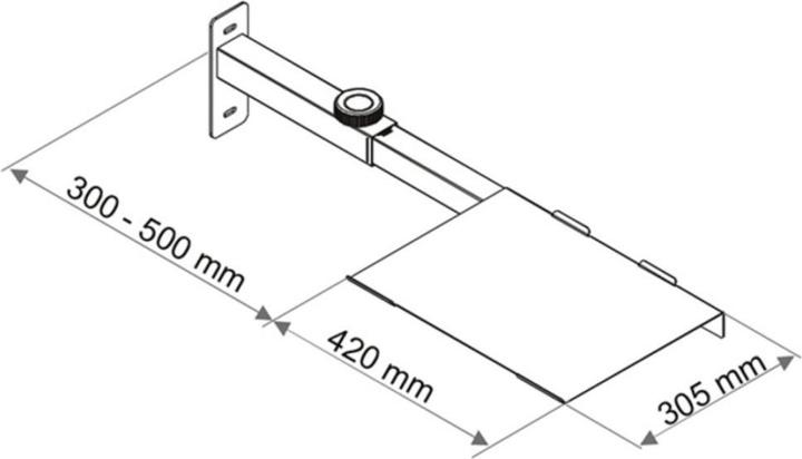 Actual product image Multibrackets AV console to electric wall mount, metal