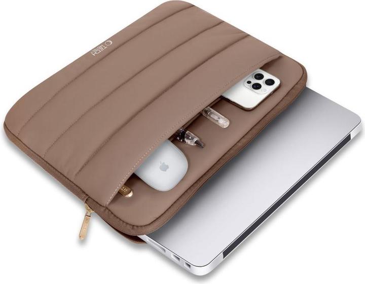 Produktbild Tech-Protect Tech-Protett Fluffy Laptoptasche 13-14 – Braun (14")