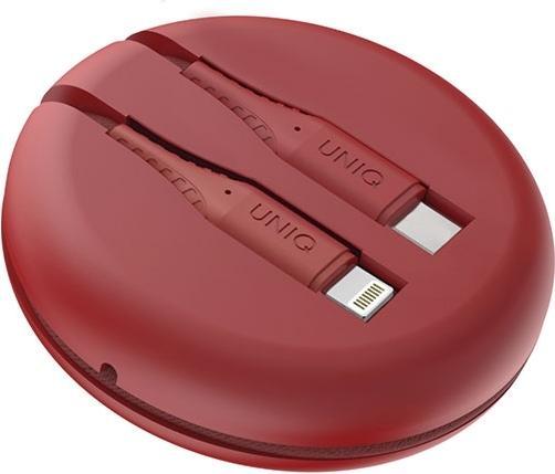 Immagine prodotto Uniq Cavo MFI Halo USB-C - Lightning 18W, nylon estraibile 1,2 m rosso (1.20 m, USB 2.0, 18 W)