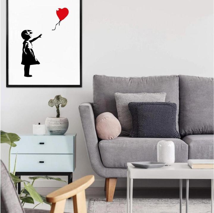 Produktbild Trenddeko Poster Banksy – Girl with the red ballon 24 x 30 cm, Papier (24 x 30 cm)