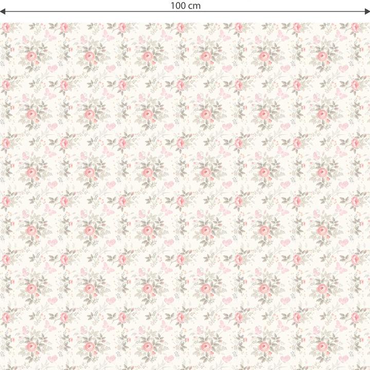 Produktbild Trenddeko Rosen und Schmetterlinge (100 x 200 cm)