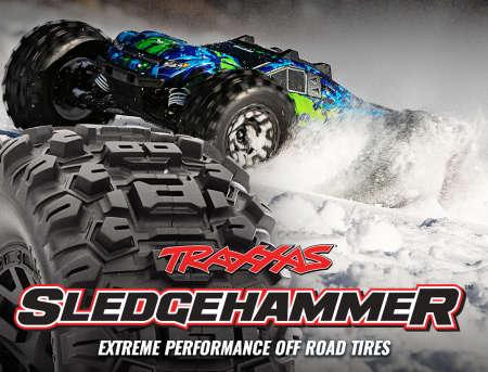 Actual product image Traxxas Tires on 2.8 rim black Sledgehammer TSM rated (2 pieces)
