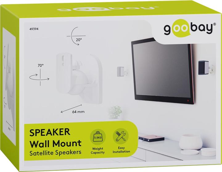 Actual product image Goobay Universal (1 pair, Wall installation, Pivoting, Tiltable)