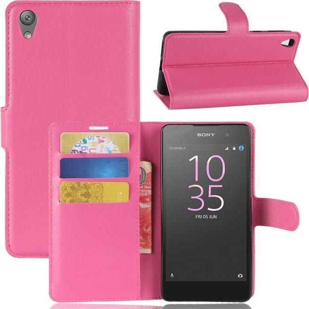 Actual product image MU Classic Litchi Leather Bookcover Series (Sony Xperia E5)