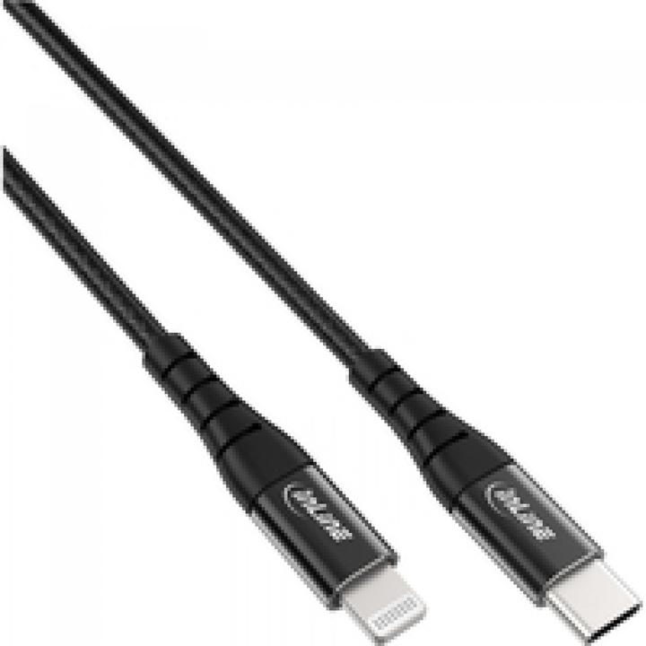 Image du produit InLine Câble USB-C Lightning, pour iPad, iPhone, iPod, noir/alu, 2m certifié MFi (2 m, USB 2.0)