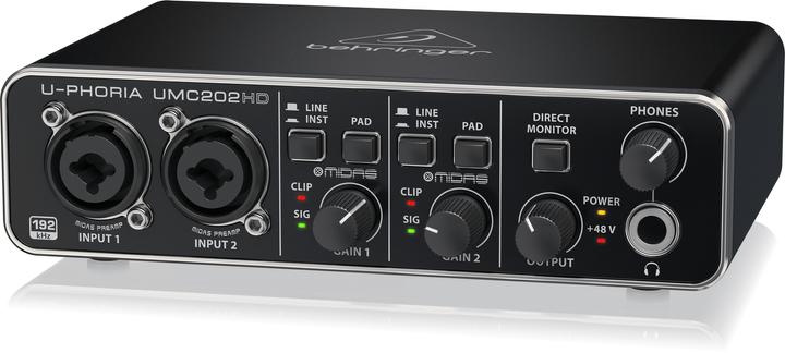 Behringer UMC202HD recording audio interface (USB)