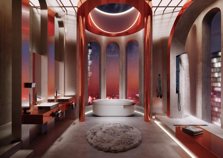 Produktbild hansgrohe AXOR Suite Badewanne, freistehend, 1900x850x630mm, SolidSurface, 2 Personen, 190 Liter (190 l, 200 cm, 90 cm)