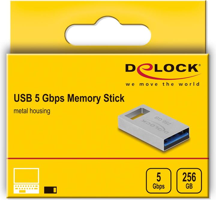 Produktbild Delock USB 5 Gbps Speicherstick 256 GB - Metallgehäuse (256 GB, USB-A)