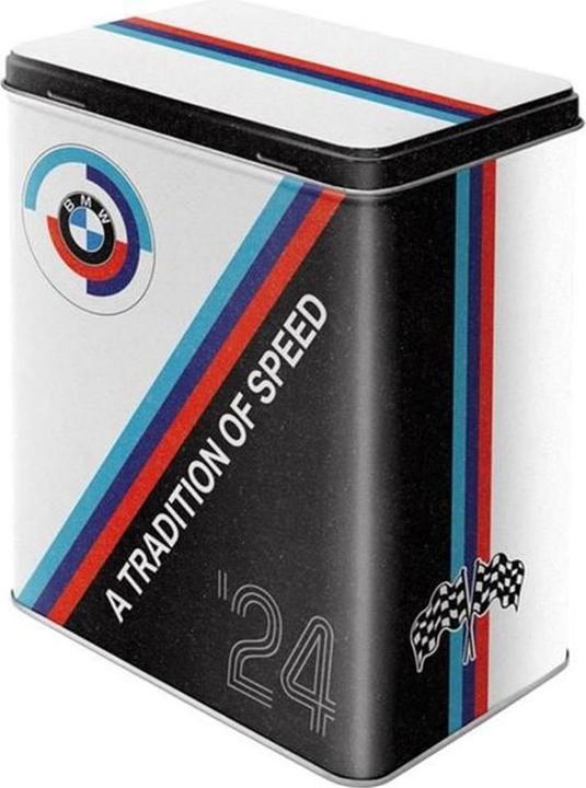Actual product image Nostalgic-Art Merchandising Storage tin BMW Motorsport 3 l, Blue/Black/White (3 l)