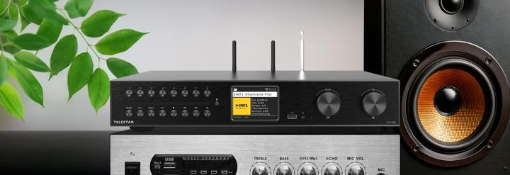 Actual product image Telestar TOP 550 sw All-In-One-System 43cm,Verstärker,CD,Internet/DAB+/UKW,BT (CD player, Bluetooth Receiver)